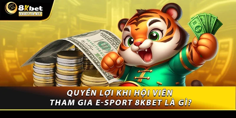 Quyền lợi khi hội viên tham gia E-sport 8kbet là gì?